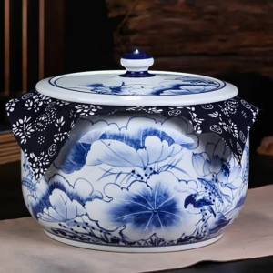 Hand-painted Chinese Style Sealed Moisture-proof Tea Canister