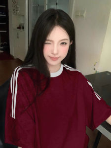 Áo Thun Cotton Mùa Hè Cho Nữ Dáng Rộng Tay Ngắn Màu Đen in Chữ Phong Cách Hàn Quốc Thường Ngày Mùa Hè