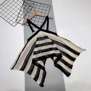 🔥[C173] Áo len Montoghi Dệt kim LƯỚI QC cổ YẾM CROPTOP VẠT XẺ đi biển Quảng Châu - kholenqc