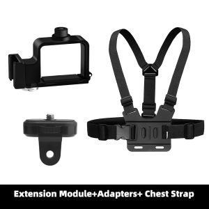 20240618 BRDRC อะแดปเตอร์สายรัดหน้าอกโมดูลส่วนขยายตัวยึดสายคาดยึดตัวเครื่องถ่ายภาพสำหรับ DJI Osmo Pocket 3อุปกรณ์เสริม