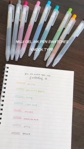 Bút Bi Bấm MUJI Smooth Gel ngòi 0.5 ĐỦ 16 MÀU