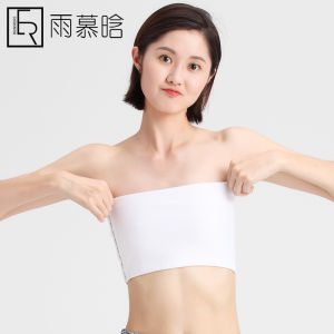 เสื้อชั้นในแบบรัดหน้าอกสำหรับผู้หญิง ฤดูร้อน ผ้าไนลอน ผ้าโพลีเอสเตอร์ สไตล์เรียบง่าย แขนกุด ไม่มีสาย รัดหน้าอก กระชับสัดส่วน เสื้อชั้นในไร้โครง