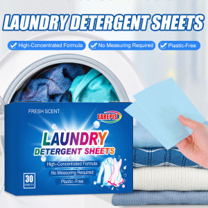 30pc Powerful Laundry Detergent SheetsPortable & High-Quality for Clothing Stain Removal & Cleaning Essentials Washing Machines