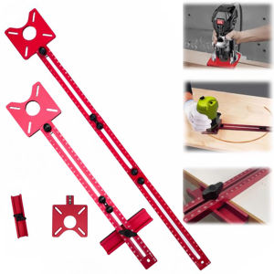 1 PC 3 in 1 Router Milling Groove Brackeฮาร์ดแวร์ตู้ JIG ตู้ลิ้นชักรูเจาะแม่แบบ ตัดและมิลลิ่งเครื่องมือ