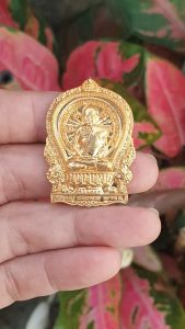 เหรียญนั่งพาน ชนะมาร รับประกันแท้ รวย 2561 หลวงปู่บูรณ์มา โชติธัมโม วัดบ้านเกาะ จ.นครราชสีมา สีพร้อม เนื้อสัตตะ พระแท้