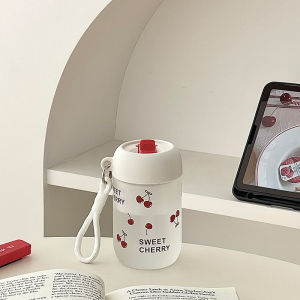 Charming Cherry-shaped High Borosilicate Glass Water Bottle Heat Resistant