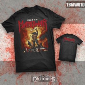 (Ready Stock) T-shirt Manowar - Kings Of Metal - Baju Band  - TBMW01D