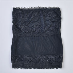 Gợi Cảm Màu Đen Ren Áo Croptop Nữ Ôm Vừa Vặn Áo Sơ Mi Định Hình Cơ Sở Xuân Hè Quấn Thân Quần Lót Phong Cách Công Chúa Màu Sắc Tinh Khiết