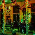 1pc 12m 100 LED Halloween Purple&Orange Bubble Ball Solar String Lights With 8 Modes For Home Garden Balcony Halloween Decor. 