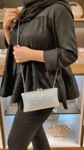 Waiwai Clutch Tas Kondangan Wanita Blink Blink Clutch Slingbag Diamond Cantik Elegant Simpel 4016