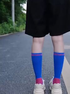 【2Pairs/Set】Professional Muscle Exercise Compression Socks Womens Calf Rope Skipping Running Pressure Socks Elastic Pressure Thin Stockings