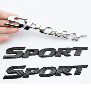 1PC Car Accessories Sticker Styling Metal 3D Chrome Black Car Trunk Racing Sport Word Letter Logo Emblem Badge Decal Sticker