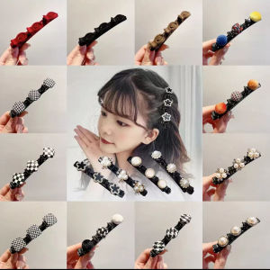 Zy Fashion Korean Version of Elegant Pearl Braided Hair Clip Womens Side Clip Fashion Girls Hair pin Hair Accessories