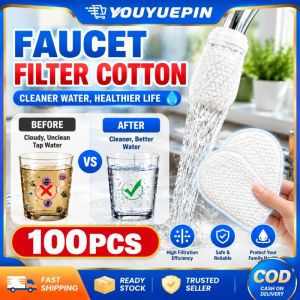 【Local Stock】YOUYUEPIN 100pcs Faucet Filter Cotton Bag Removes Rust And Sand Anti-Splash Tap Head Purifier For Kitchen Bathroom Sink Daily Use