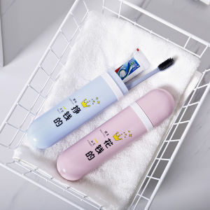 Portable Travel Toothbrush Cup Couple Creative Simple Dental Tools Storage Mini Size Bathroom Accessories Plastic Material