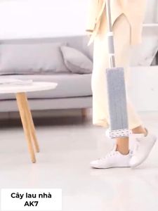 Cây lau nhà tự vắt khăn lau microfiber thấm hút tốt làm sạch hiệu quả không cần chậu-ESTLA