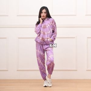 Setelan Hoodie Tiedye | Pakaian Wanita Murah