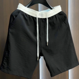 Quần Short Vải Lanh Nam Mùa Hè Mới Phong Cách Thường Ngày Dài Năm Inch Thời Trang Quần Dài Ống Đứng Thoáng Khí Đi Biển