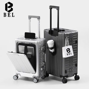 High-End All-Aluminum Magnesium Alloy 20-Inch Boarding Luggage 24-Inch Pull Rod Travel Password Box Cup Holder Drag Box