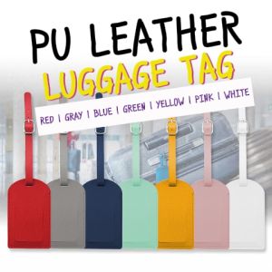 Magic photo Luggage Tag Colorful Handbag Label Airplane Check-in PU Leather
