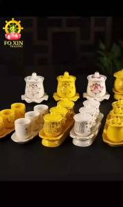 Buddha supplies ceramic holy water cup 陶瓷供水杯