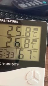 Cảm biến nhiệt độ ẩm Gia dụng 246 HTC-2 nhiệt ẩm kế điện tử 3 trong 1 có thể xem ngày giờ báo thức thông minh