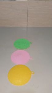 Brush Pembersih Cuci Piring Silikon Lembut Penggosok Anti Slip Tempat Gelas
