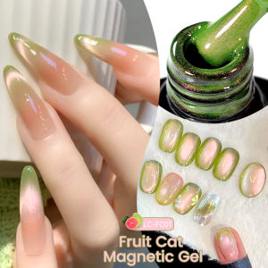 LILYCUTE 7ml Fruit Cat Magnetic Gel Green Guava Gel Semi Permanent Soak Off UV Gel Nail Art Varnish Salon Home DIY