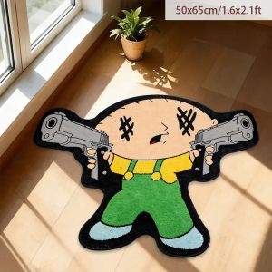VIKAMA Unique Cartoon Character Carpet Soft Non Slip Washable Carpet Bedroom Living Room Balcony Study Room Hotel Home Decor