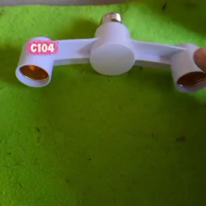 C104 100%ORIGINAL RUMAH LAMPU DUAL E27 ORI 100% Cangkang adaptor soket ganda 2 CABANG PBT tahan api terisolasi Kontaktor tembaga konduktivitas kuat koneksi konversi socket LED PIJAR FITTING FITING LAMP LISTRIK DUAL UNIVERSAL KAP TEMPAT PENERANG RUMAH JALA