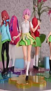 Bandai | Five Equal Parts of Flower Marriage 18cm Animation Typical Quintuplet Figure School Uniform Nakano Model Static Toy Ornaments