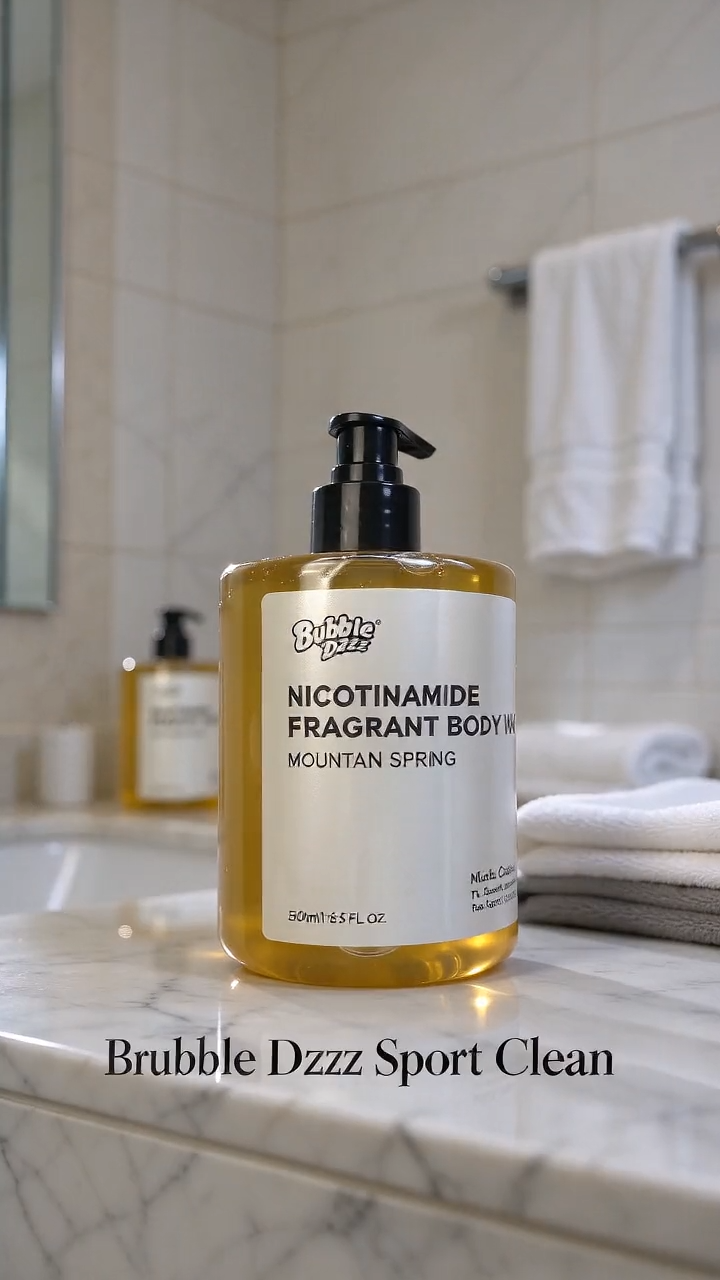 Mountain Spring Body Wash 500ml Niacinamide Fragrant Shower Gel for Bright Glowing Skin Long Lasting Scent