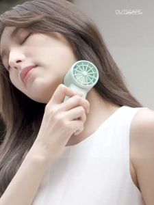 Handheld Fan USB Type C Rechargeable Portable Fan 3 Speed Strong Wind With Cooling Pad 2000mAh Battery