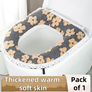 Toilet Cushion Household Four Seasons Universal Toilet Cover Zipper Toilet Cushion Thickened Toilet Gasket