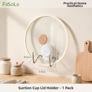 FaSoLa | Suction Pot Lid Holder Stainless Steel Rack