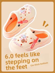 2024 New Womens Holes Shoes Anti-slip Deodorant EVA No Smelly Feet Ultra-thick Bottom Summer Cute Outdoor Wear Casual Low-top Slip-on Sandals