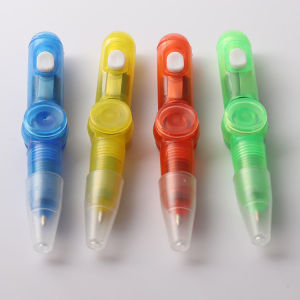 4pcs Fingertip Gyro Pen Set Decompression Rotating LED Light Ballpoint Pen Gift Toy with Built-in Light For Kids Boys Girls
