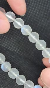 高货 透体白月光石手串 high grade translucent white moonstone crystal bracelet 8mm