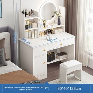 Modern Compact Vanity Desk Storage Cabinet One-Piece