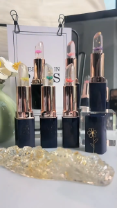 PERWARM Flower Balm Lipstick Long Lasting Crystal Jelly Moisturizer Transparent Lip Gloss Lipsticks Natural Red Lip Stick Temperature Color Change Waterproof Makeup Lip(M2C)