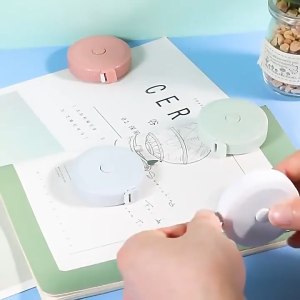 Thước Dây Mini 1.5m Dạng Cuộn Hộp Tròn Thu Tự Động - 100style