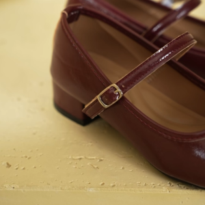 YOTO French Mary Jane Shoes Women Low Block Heel Square Toe Buckle Strap Comfort Casual Office Shoes