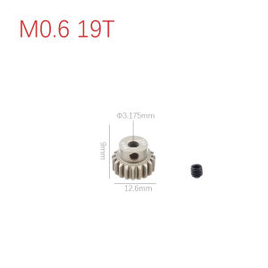M0.6 Aluminum Alloy Pinion Motor Gear 3.175mm Shaft 13T-33T 14T 16T 17T 18T 20T 22T 24T 28T 30T 32T for 1/10 RC Car Truck Motor
