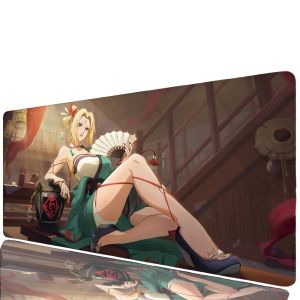 Bandai | 1pc NARUTO Tsunade Floor Mat Mouse Mat Desk Mat With Pad Gaming Accessories Prime Gaming XXL Keyboard Pad Padding Mat
