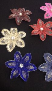 Flower petals DIY flower patch 3D Flower rhinestone Embroidery flower Tampalan Bunga Kelopak Bunga Sulaman bunga hiasan