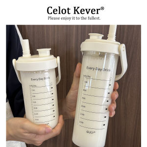 Portable Glass Milk Tea Cup with Straw