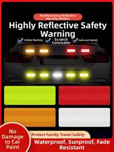Creative Reflective Decal Sticker Night Warning Car Bicycle Electric Vehicle Body Paste Warning Marking Sticker Decoration