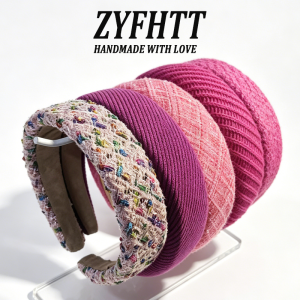 2/3/6pcs Rose Pink Sponge Headband With Simple Style And Feminine Temperament Knitted Headband For Girls To Wash Their Face