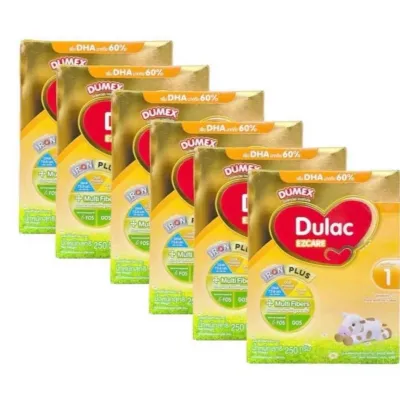 ขนาดใหม่ 250 กรัม นมDulac EZCARE ดูแลค อีแซดแคร์ สูตร 1 ขนาด 250 กรัม จำนวน 6 กล่อง