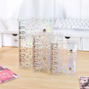 Bìa Còng Nhựa PVC Trong Suốt Có Nhũ Tiết Kiệm Khổ M5 A6 A7 Có Thể Thay Ruột Dùng Để Đựng Ảnh Album Ảnh Sổ Tay Sổ Kế Hoạch Hồ Sơ